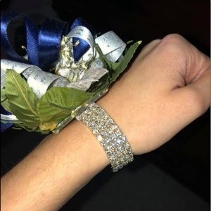 Prom flower corsage bracelet and beads